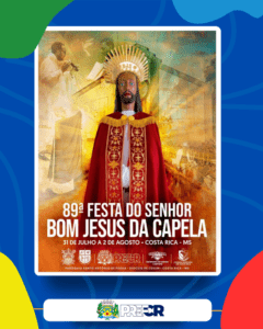89ª Festa do Senhor Bom Jesus da Capela “Santo Fujão” acontece de 31 de julho a 2 de agosto em Costa Rica