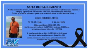 faleceu Jânio Ferreira Alves