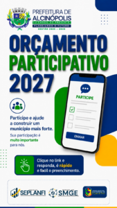 Prefeitura de Alcinópolis abre consulta pública para definir prioridades do Orçamento 2027